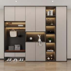 现代鞋柜3D模型下载